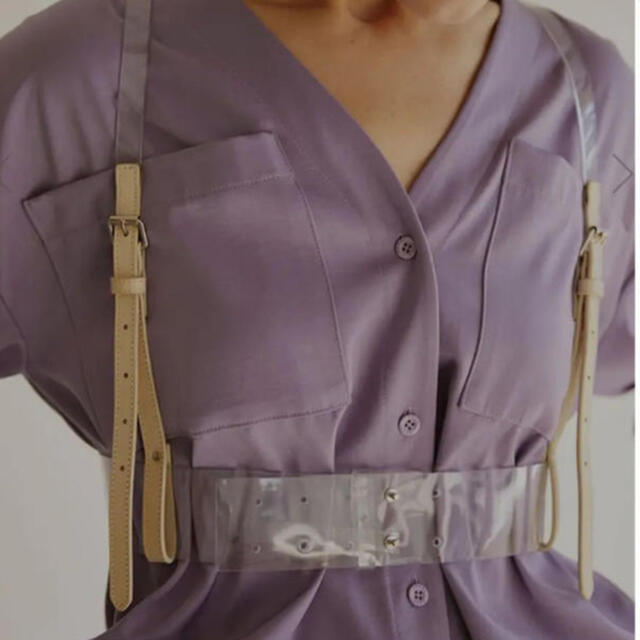 Ameri VINTAGE(アメリヴィンテージ)のクリアスレンダーベルトハーネス レディースのファッション小物(ベルト)の商品写真