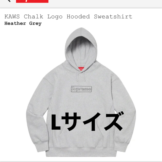 KAWS Chalk Logo Hooded Sweatshirt Lサイズ