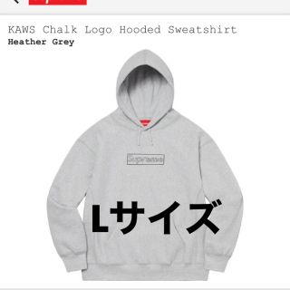 シュプリーム(Supreme)のKAWS Chalk Logo Hooded Sweatshirt Lサイズ(パーカー)