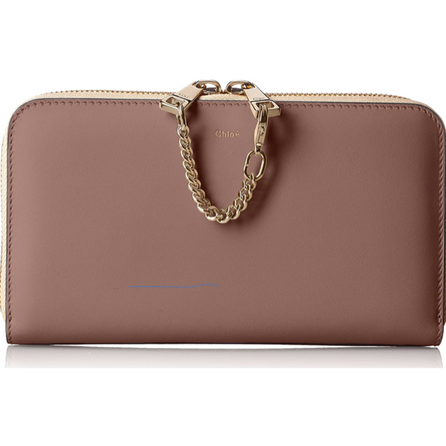 【Chloe】片面色違いレザーの長財布　短期間使用ファッション小物