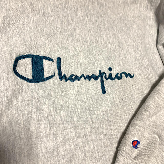 Champion 90s リバースウィーブ 刺繍タグ グリーンロゴ www