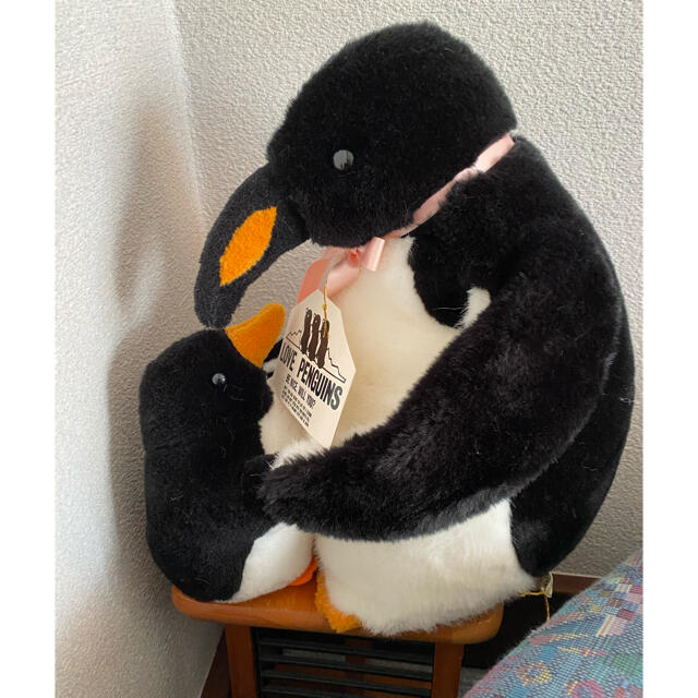 美品　昭和レトロ　日本製　中島　NAKAJIMA ペンギン　親子　ぬいぐるみのサムネイル