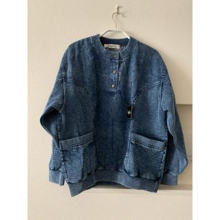 ザラ(ZARA)のデニム　ヘンリーネック(トレーナー/スウェット)