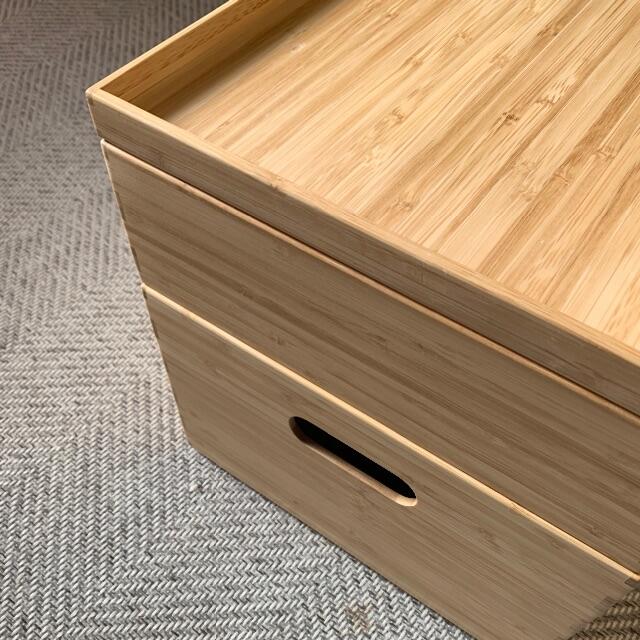 ［廃盤］無印良品　重なる竹材長方形ボックス