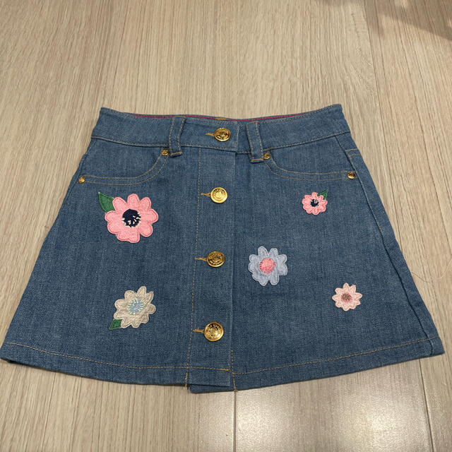 kate spade new york(ケイトスペードニューヨーク)のkatespade kids デニムスカート100cm キッズ/ベビー/マタニティのキッズ服女の子用(90cm~)(スカート)の商品写真