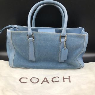 コーチ(COACH)のコーチ COACH デニム トートバック 真贋済み(トートバッグ)