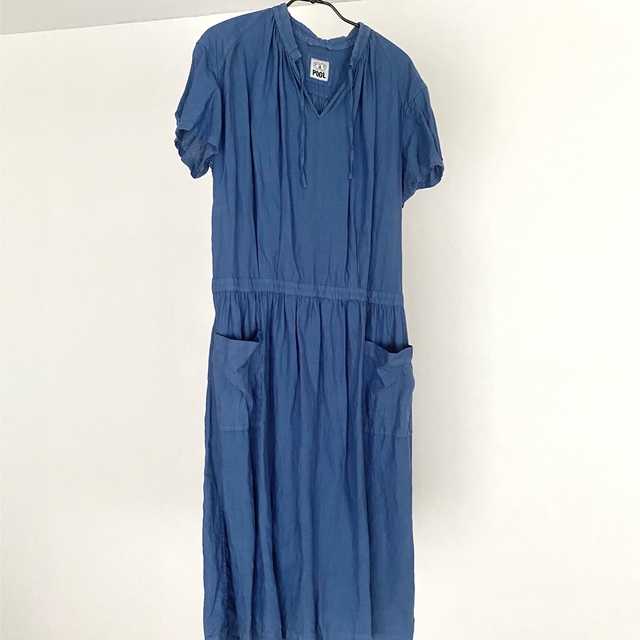IDEE(イデー)のいろいろの服　プチスリーブワンピース　ブルー レディースのワンピース(ロングワンピース/マキシワンピース)の商品写真