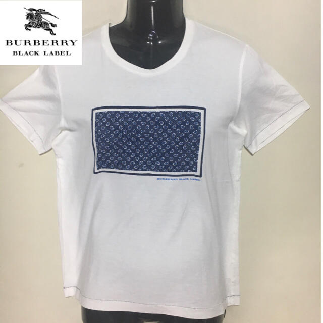 BURBERRY BLACK LABEL(バーバリーブラックレーベル)のバーバリーブラックレーベル◆Tシャツ ホワイト サイズ2 メンズのトップス(Tシャツ/カットソー(半袖/袖なし))の商品写真