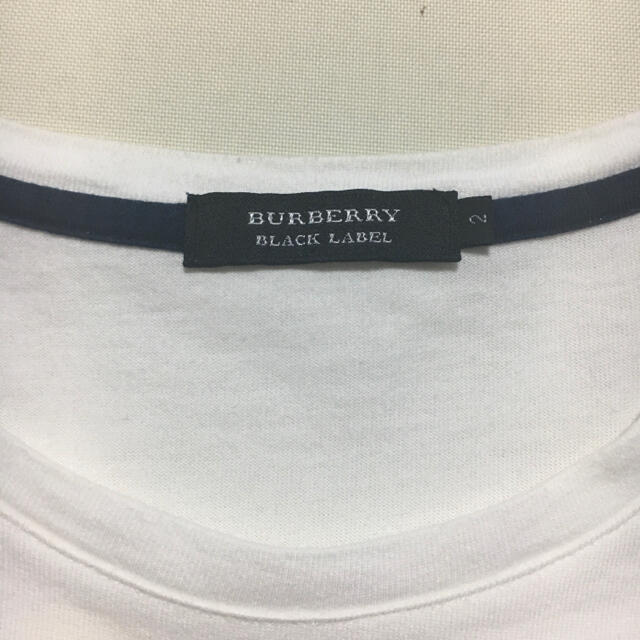 BURBERRY BLACK LABEL(バーバリーブラックレーベル)のバーバリーブラックレーベル◆Tシャツ ホワイト サイズ2 メンズのトップス(Tシャツ/カットソー(半袖/袖なし))の商品写真
