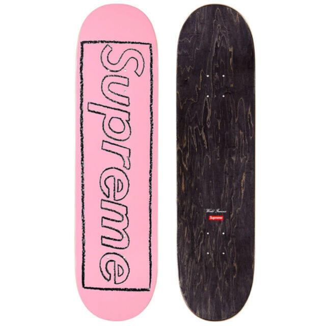 supreme kaws skateboard deck デッキ　ピンク