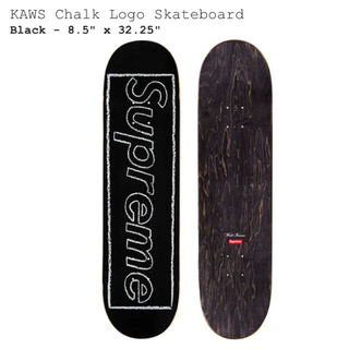 Supreme - KAWS Chalk Logo Skateboard(Black)の通販 by スニーキー's ...