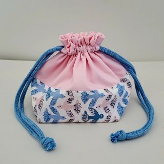 お弁当袋　巾着　ハンドメイド(バッグ/レッスンバッグ)