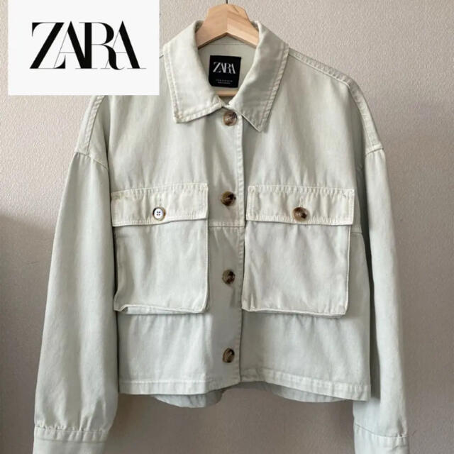 ZARA(ザラ)の最終価格！新品未使用　ZARA ジージャン レディースのジャケット/アウター(Gジャン/デニムジャケット)の商品写真