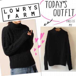 ローリーズファーム(LOWRYS FARM)のケーブル編みニット(ニット/セーター)