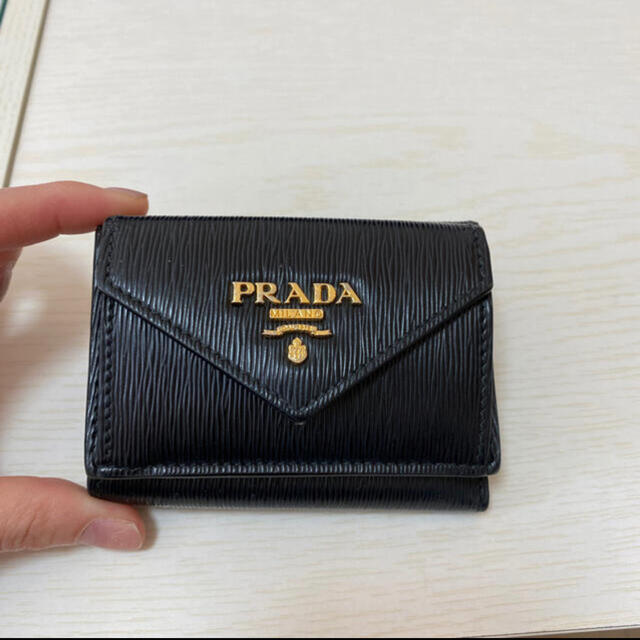 PRADA ミニウォレット ブラック 美品 - 財布