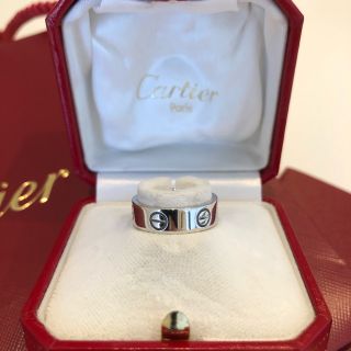 カルティエ(Cartier)のCartier ラブリング　ホワイトゴールド　52 12号　現品のみ(リング(指輪))