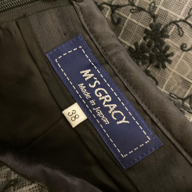 極美品 M´S GRACY スカート フラワーレース 花柄 38-