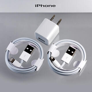 アイフォーン(iPhone)のiPhone 充電ケーブル 充電器 コード アダプター(バッテリー/充電器)