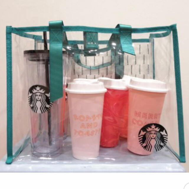 Starbucks Coffee(スターバックスコーヒー)のStarbucks スターバックス ビニール トートバッグ 海外限定 レディースのバッグ(トートバッグ)の商品写真