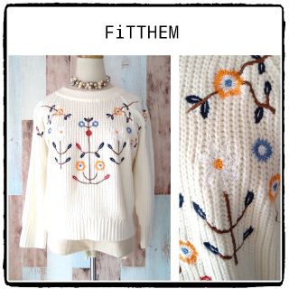 美品【FiTTHEM】刺繍ニット(ニット/セーター)