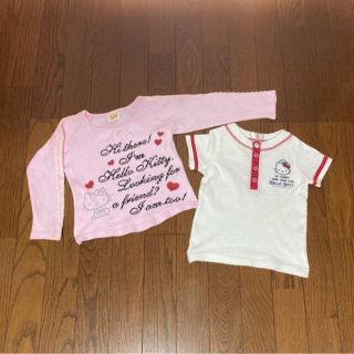 サンリオ(サンリオ)のサンリオ ハローキティ 2枚セット サイズ100(長袖) サイズ95(半袖)(Tシャツ/カットソー)