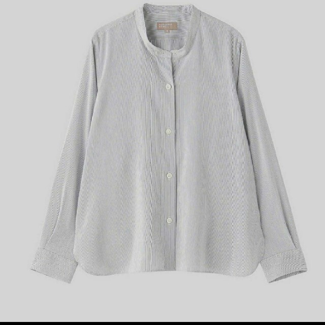 マーガレット・ハウエル ストライプシルクブラウス 贅沢 8588円