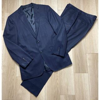 ユナイテッドアローズグリーンレーベルリラクシング(UNITED ARROWS green label relaxing)のユナイテッドアローズグリーンレーベルリラクシングネイビーシャドウストライプスーツ(セットアップ)