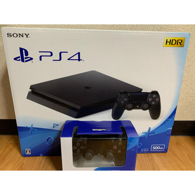 PlayStation4(プレイステーション4)の【mosu様専用】PS4本体+コントローラー付き エンタメ/ホビーのゲームソフト/ゲーム機本体(家庭用ゲーム機本体)の商品写真