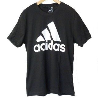 アディダス(adidas)の大きいサイズ◆新品◆(XO)(2XL)アディダス黒リニアビックロゴTシャツ(Tシャツ/カットソー(半袖/袖なし))