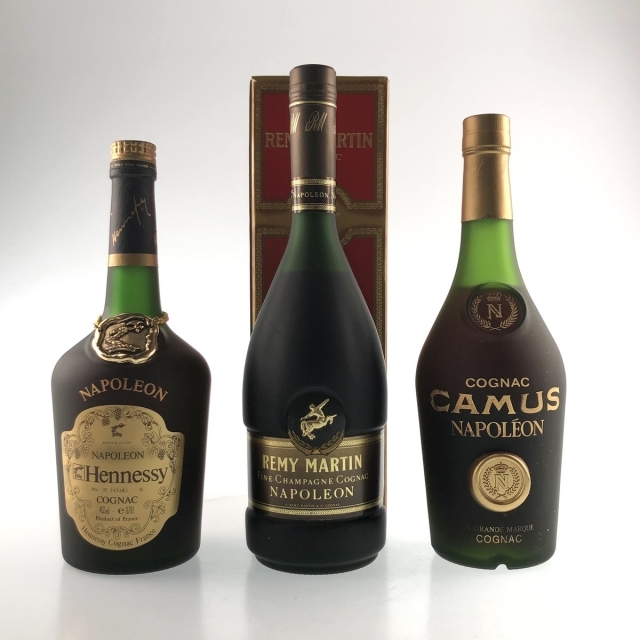 3本 REMY MARTIN CAMUS Hennessy コニャック食品/飲料/酒 ...