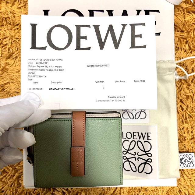 LOEWE - 再入荷【本物】ロエベ コンパクト ジップウォレット ローズ