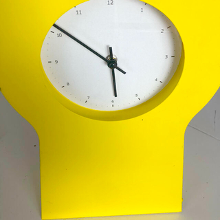 IKEA PS 1995 時計イエロー　置き時計掛け時計(置時計)