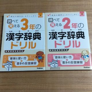 調べて覚える２年の漢字辞典ドリルと調べて覚える３年の漢字辞典ドリルセット(語学/参考書)