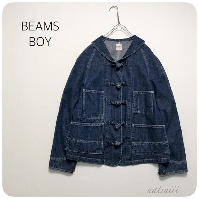 BEAMS BOY - ビームスボーイ . インディゴ デニム チャイナボタン ...