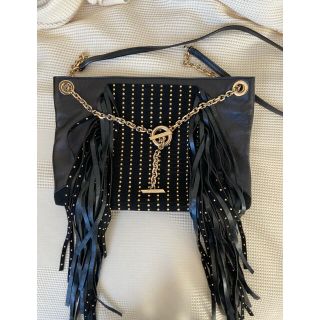 ジミーチュウ(JIMMY CHOO)の新品　ジミーチュウ　アリシア　ブラック　ショルダーバッグ　ビジュー　フリンジ　(ショルダーバッグ)