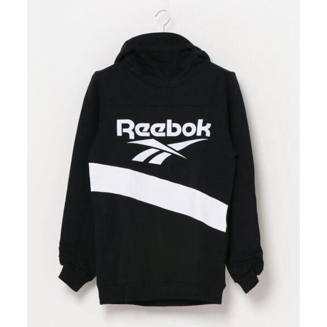 Reebok(リーボック)の【完売品】Reebok クラシックス 　ロングパーカー　ブラック　L レディースのワンピース(ロングワンピース/マキシワンピース)の商品写真