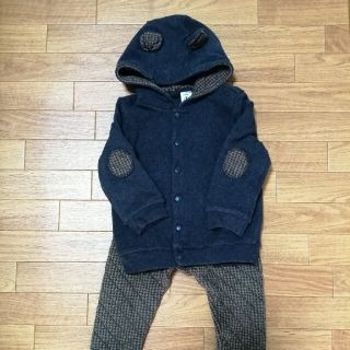 プチバトー(PETIT BATEAU)のPETIT BATEAU　キルティングパンツセットアップ(ジャケット/コート)