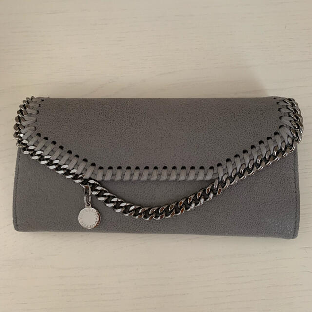 ファッション小物STELLA McCARTNEY Falabella 二つ折り長財布 グレー