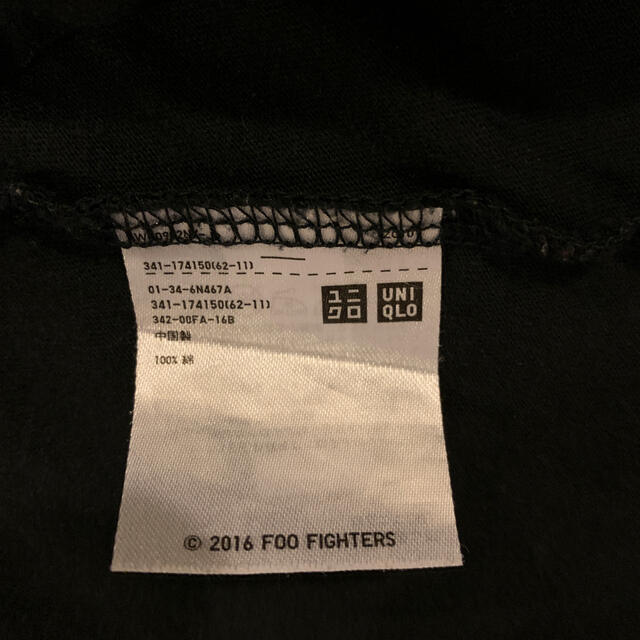 UNIQLO(ユニクロ)のユニクロ　フーファイターズ　Tシャツ　半袖　XL メンズのトップス(Tシャツ/カットソー(半袖/袖なし))の商品写真