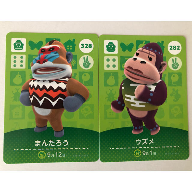 Nintendo Switch(ニンテンドースイッチ)のどうぶつのも森 amiiboカード まんたろう ウズメ エンタメ/ホビーのアニメグッズ(カード)の商品写真