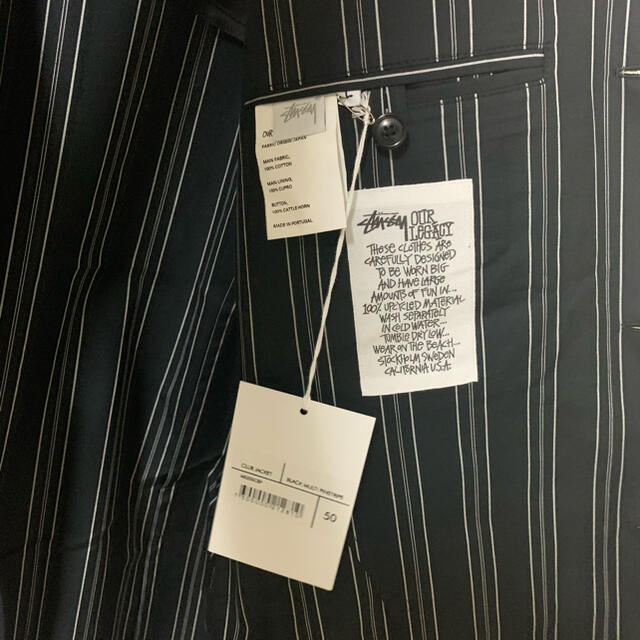 Stussy x our legacy ストライプテーラードジャケット 美品の通販 by