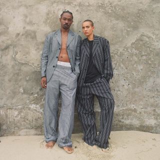 Stussy x our legacy ストライプテーラードジャケット 美品の通販 by