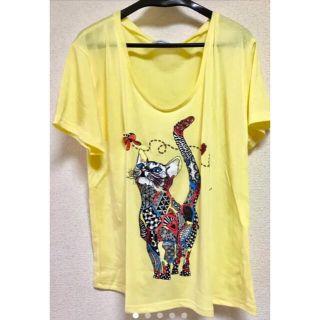 流石MISSLOOK着心地抜群❤️猫柄❤️新品❤️サイズXL❤️Tシャツ(Tシャツ(半袖/袖なし))