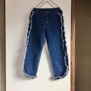 メリージェニー(merry jenny)の値下げしました❗️未使用品　メリージェニー フリンジフリルデニムパンツ　(デニム/ジーンズ)
