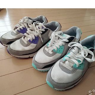 ナイキ(NIKE)の☆テトラド☆様専用　左 NIKE AIR MAX 24.5 パープル(スニーカー)