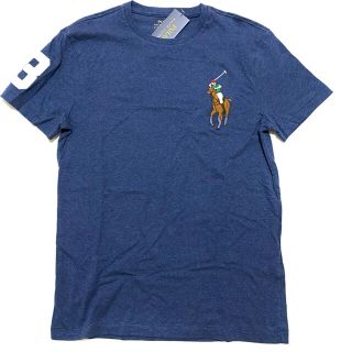 ポロラルフローレン(POLO RALPH LAUREN)の新品 ラルフローレン ビッグポニーTシャツ ブルーヘザー カスタムスリムS(Tシャツ/カットソー(半袖/袖なし))