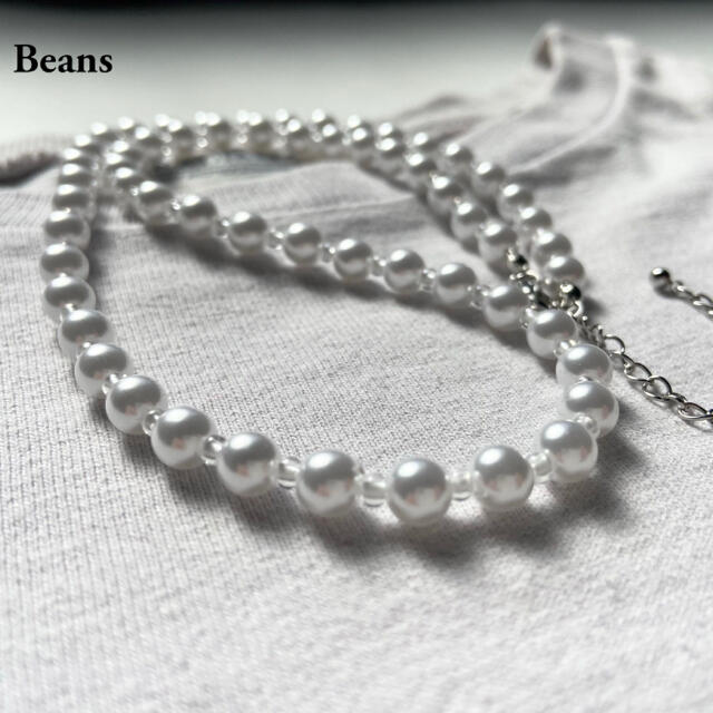 パールネックレス ハンドメイド アクセサリー メンズ レディース クリアの通販 By Beans S Shop ラクマ