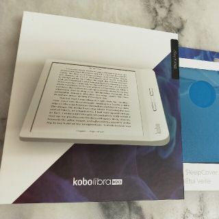 ラクテン(Rakuten)のkobo libra H2Oブラック スリープカバーセット(アクア)(電子ブックリーダー)