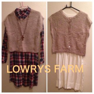 ローリーズファーム(LOWRYS FARM)のニットと、シャツワンピセット♡(ニット/セーター)