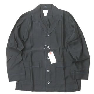 デラックス(DELUXE)のDELUXE デラックス 17AW 日本製 SONNY パイピング ハジャマシャツ 17AD1241 S ブラック DELUXE CLOTHING 長袖 オープンカラー 開襟 トップス【新古品】【中古】【DELUXE】(シャツ)